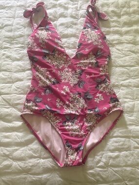 ANTONIO MELANI Pink Floral One-Piece Swimsuit